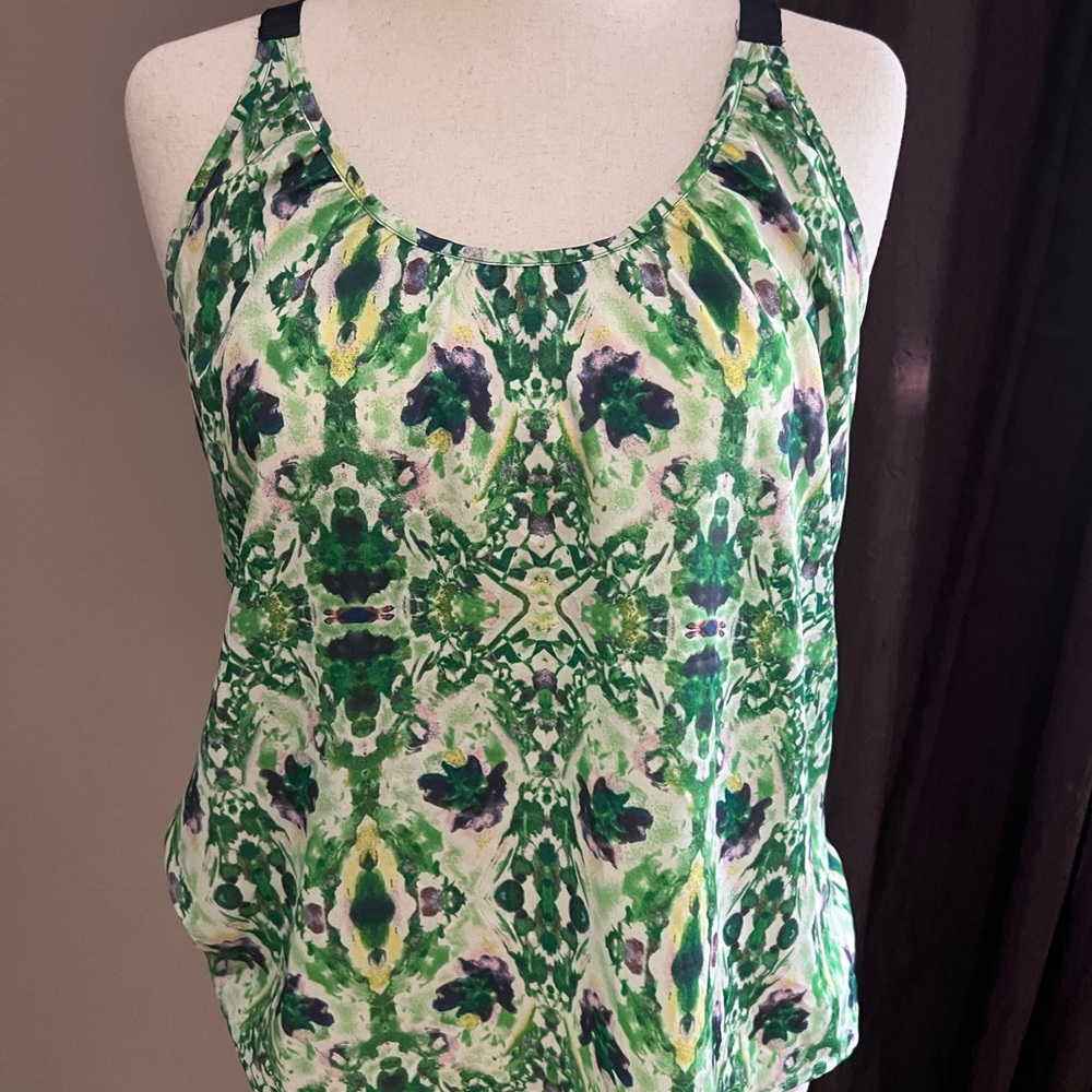 Collective Concepts Green and Purple Tank Top